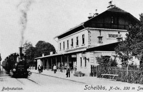 Erlauftalbahn am Bahnhof Scheibbs 1901, © Stadtgemeinde Scheibbs